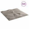 vidaXL Panneaux muraux 24 pcs Gris B&eacute;ton 50 x 50 cm Mousse XPS