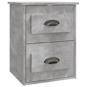 vidaXL Table de chevet murale gris b&eacute;ton 41,5x36x53 cm