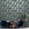 DUTCH WALLCOVERINGS Papier peint Paon Vert et argent&eacute;