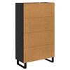 vidaXL Haut Armoire Ch&ecirc;ne noir 69,5 x 31 x 115 cm Bois d'ing&eacute;nierie