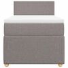 vidaXL Sommier &agrave; lattes de lit avec matelas Taupe 90x190 cm Tissu
