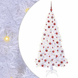 vidaXL Sapin de No&euml;l artificiel avec 300 LED Blanc 180 cm PVC et Acier