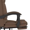 vidaXL Fauteuil de massage inclinable de bureau Marron Tissu
