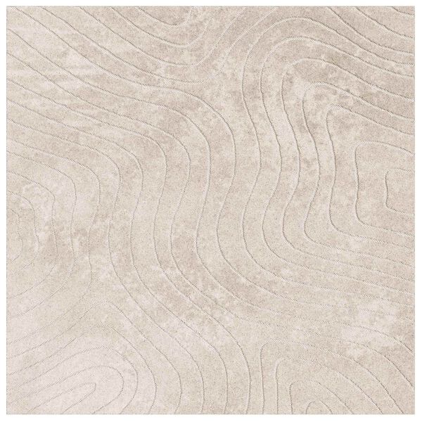 vidaXL Tapis de surface Carr&eacute; PALMERAS Beige 240 x 240 cm Polyester