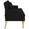 vidaXL Banc avec coussins noir 113x64,5x75,5 cm tissu