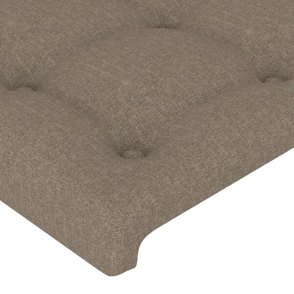 vidaXL T&ecirc;tes de lit Taupe 144x5x78/88 cm Tissu
