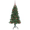 vidaXL Arbre de No&euml;l artificiel d'angle Vert 120 cm PVC et m&eacute;tal