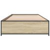 vidaXL Cadre de lit sans matelas ch&ecirc;ne sonoma 100x200 cm
