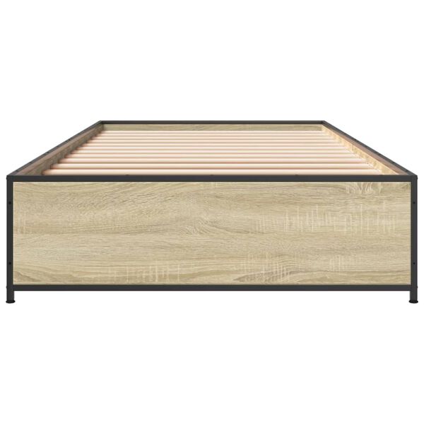 vidaXL Cadre de lit sans matelas ch&ecirc;ne sonoma 100x200 cm