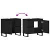vidaXL Meuble de Lavabo de Salle de Bain Ch&ecirc;ne noir 65 x 33 x 60 cm
