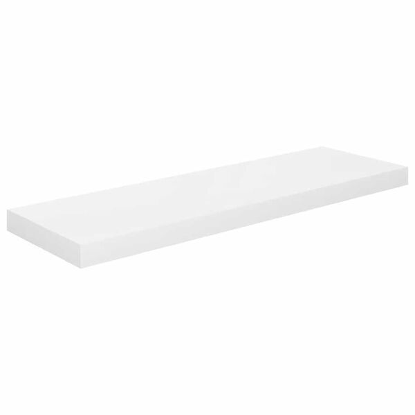 vidaXL &Eacute;tag&egrave;re murale flottante Blanc brillant 80x23,5x3,8 cm MDF