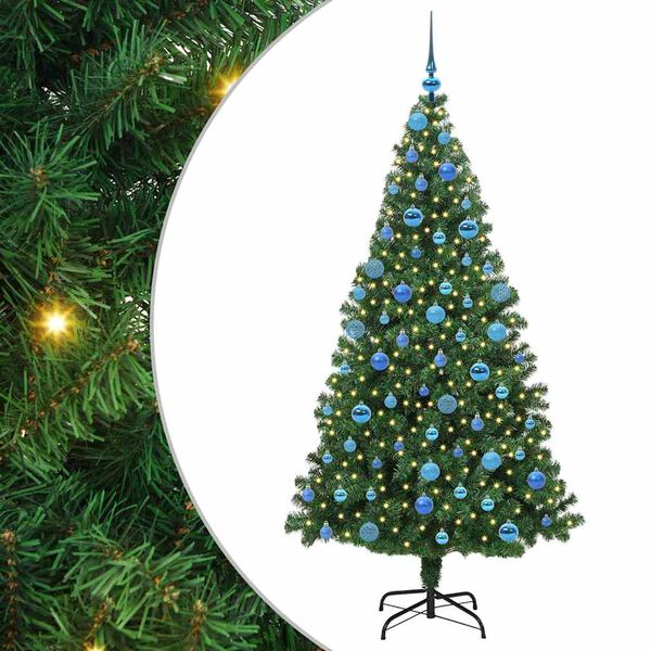 vidaXL Sapin de No&euml;l artificiel Vert 180 cm PVC, Acier et Plastique