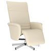 vidaXL Fauteuil inclinable avec repose-pieds cr&egrave;me similicuir