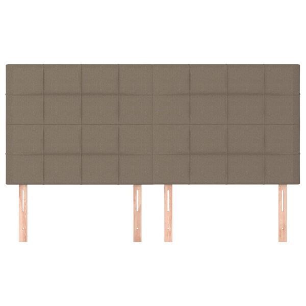 vidaXL T&ecirc;te de lit Taupe 180x5x118/128 cm Tissu
