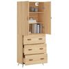 vidaXL Buffet haut Ch&ecirc;ne sonoma 69,5x34x180 cm Bois d'ing&eacute;nierie
