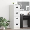 vidaXL Cabinet de Dossier avec tiroir 2 pcs Blanc 44 x 50 x 139 cm