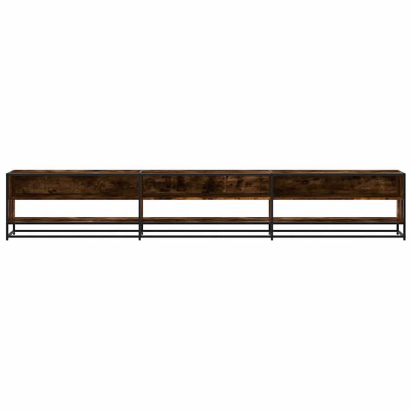 vidaXL Meuble TV ch&ecirc;ne fum&eacute; 270x40x46 cm bois d'ing&eacute;nierie