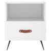 vidaXL Tables de chevet 2 pcs blanc 40x35x47,5 cm bois d&rsquo;ing&eacute;nierie