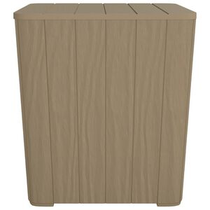 vidaXL Table de jardin avec couvercle amovible marron polypropyl&egrave;ne