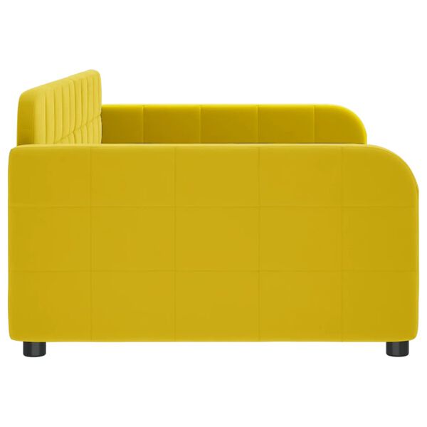 vidaXL Lit de repos sans matelas jaune 90x200 cm velours