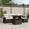 vidaXL Salon de jardin avec coussins 6 pcs marron r&eacute;sine tress&eacute;e