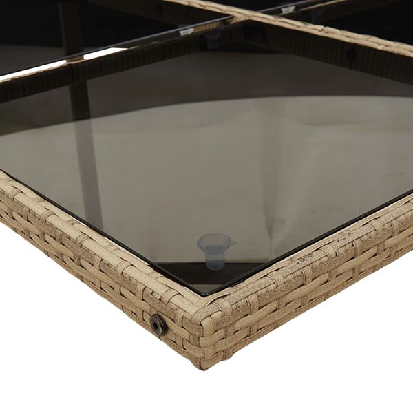 vidaXL Ensemble &agrave; manger de jardin et coussins 17 pcs m&eacute;lange beige