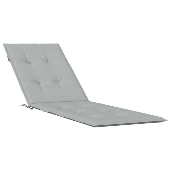 vidaXL Coussin de chaise longue gris clair m&eacute;lang&eacute; (75+105) x 50 x 4 cm