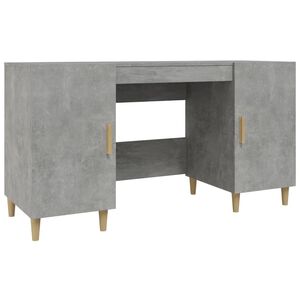 vidaXL Bureau Gris b&eacute;ton 140x50x75 cm Bois d'ing&eacute;nierie
