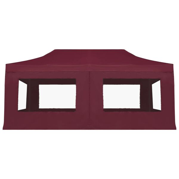 vidaXL Tente de r&eacute;ception pliable avec parois Aluminium 6x3 m Bordeaux