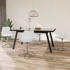 vidaXL Chaises pivotantes &agrave; manger lot de 4 Blanc Similicuir
