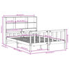 vidaXL Lit bibliothèque sans matelas blanc 160x200 cm bois pin massif