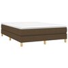 vidaXL Sommier &agrave; lattes de lit avec matelas Marron fonc&eacute; 140x190 cm