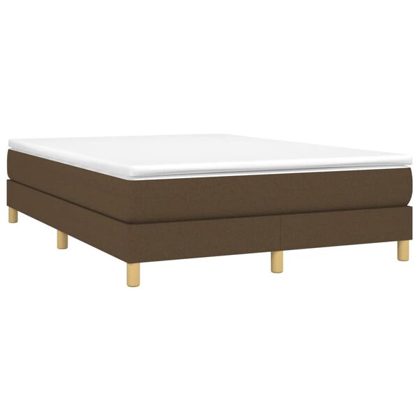 vidaXL Sommier &agrave; lattes de lit avec matelas Marron fonc&eacute; 140x190 cm