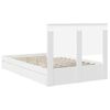 vidaXL Lit de Rangement Blanc 120 x 190 cm Bois d'ing&eacute;nierie
