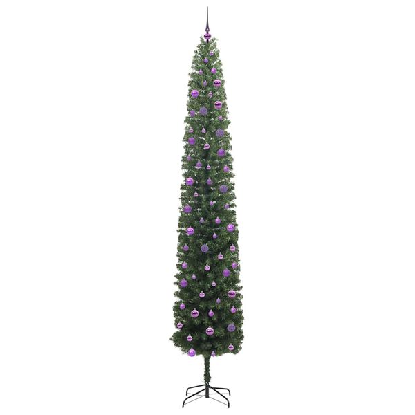 vidaXL Sapin de No&euml;l artificiel Vert 270 cm PVC et acier et plastique