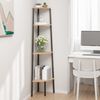 vidaXL Étagère d'angle à 4 niveaux Marron clair et noir 45,5 x 31,5 x 150 cm