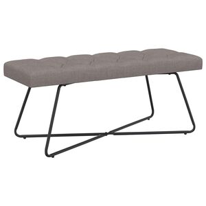 vidaXL Banc avec capitonnage bouton Taupe 110 x 40 x 46 cm Tissu
