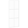 vidaXL Porte coulissante blanc 90x205 cm verre tremp&eacute; aluminium