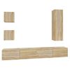 vidaXL Ensemble de meubles TV 5 pcs Ch&ecirc;ne sonoma Bois d'ing&eacute;nierie