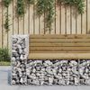 vidaXL Banc de jardin design gabion 92x71x65,5cm bois de pin imprégné
