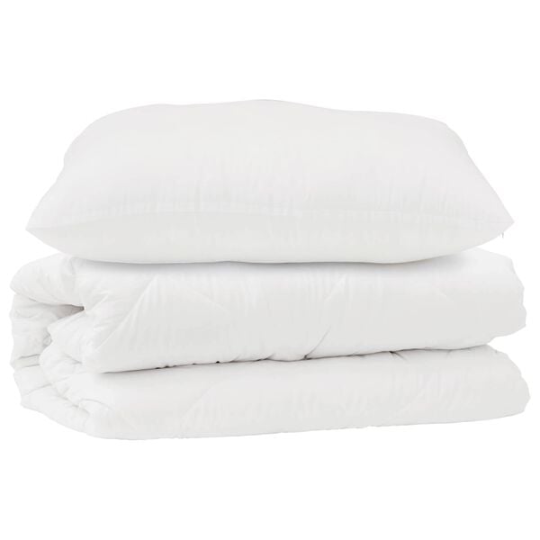vidaXL Ensemble de Duvet avec oreiller 2 pcs Blanc Microfibre
