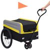 vidaXL Remorque de vélo pour chiens XXL 2 en 1 chariot Jaune gris noir