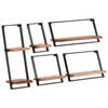 vidaXL &Eacute;tag&egrave;res murales 5 pcs en bois massif d'acacia