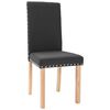vidaXL Chaises &agrave; manger lot de 2 noir tissu
