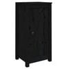 vidaXL Buffets 2 pcs noir 39x35x80 cm bois massif de pin
