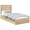 vidaXL Lit de Rangement Ch&ecirc;ne Sonoma 90 x 200 cm Bois d'ing&eacute;nierie