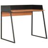 vidaXL Bureau Noir et marron 90x60x88 cm