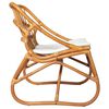 vidaXL Chaise en rotin Marron clair Lin