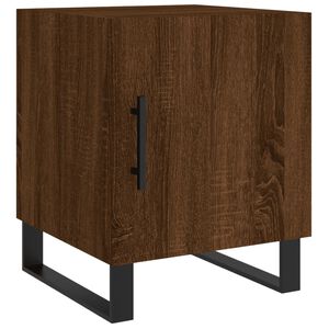 vidaXL Table de chevet ch&ecirc;ne marron 40x40x50 cm bois d&rsquo;ing&eacute;nierie