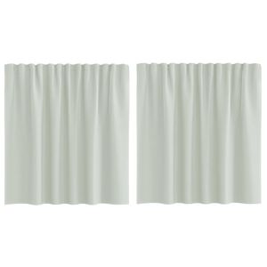vidaXL Rideaux en voile &agrave; &oelig;illets 2 pcs gris clair